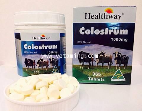 นมเม็ดเพิ่มความสูงHealthway Colostrum 1000mg 1แถม1ราคาปลีก-ส่งถูกที่สุด