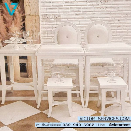 เช่าชุดตั่งรดน้ำสังข์ สีขาวล้วน 2
