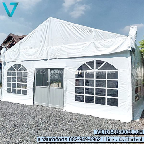 เช่าเต็นท์ติดแอร์ ขนาด 8x8 ทรงจั่ว [ทรงสูงใหญ่] 1