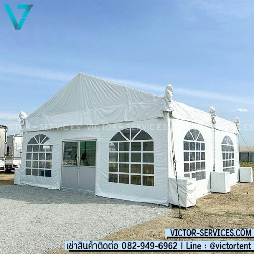 เช่าเต็นท์ติดแอร์ ขนาด 8x8 ทรงจั่ว [ทรงสูงใหญ่] 1