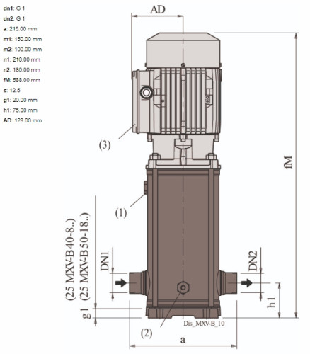 ปั๊มน้ำ Calpeda รุ่น MXV-B 25-205 3