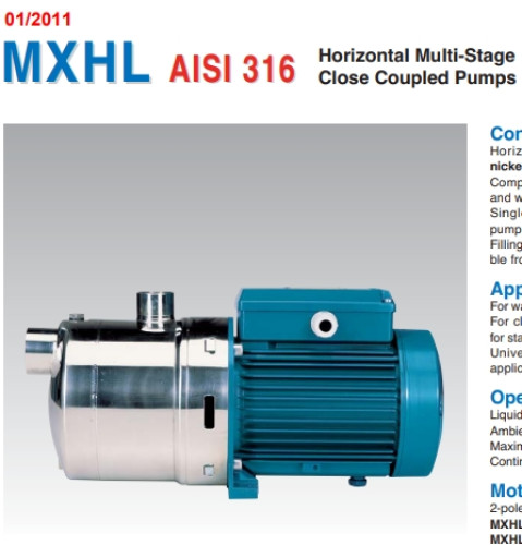 ปั๊มน้ำ Calpeda รุ่น MXHL 203E