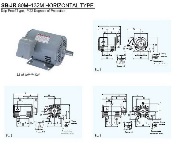 มอเตอร์มิตซูบิชิ 20 แรงม้า รุ่น SF-J 20 HP 4 P 1
