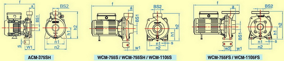 ปั๊มน้ำหอยโข่งมิตซูบิชิ Mitsubishi รุ่น WCM-755S 5