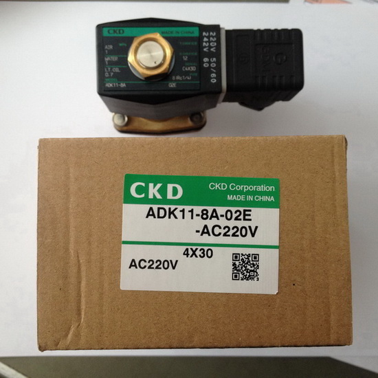โซลินอยด์วาล์ว Solenoid Valve CKD Model ADK11-8A-02E-AC220V