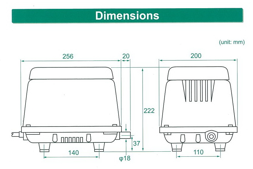 เครื่องเติมอากาศ ไฮโบว์ Hi Blow รุ่น HP-150 1