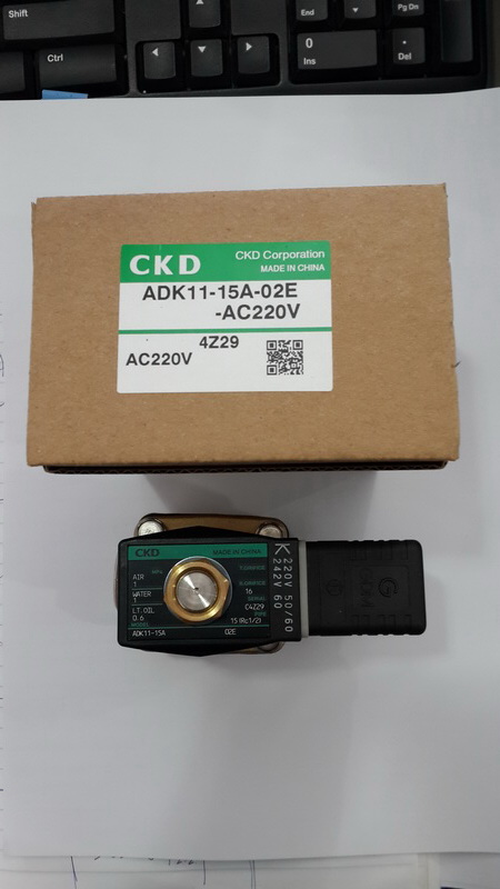 โซลินอยด์วาล์ว Solenoid Valve CKD Model ADK11-15A-02E-AC220 V