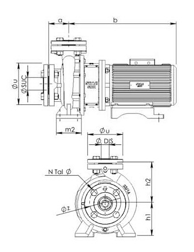 ปั๊มน้ำสแตค Stac Water pump รุ่น NF2-32-16/1500 3