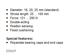 Cylinder Festo กระบอกลมเฟสโต้ Round ESNUP ISO 6432 1