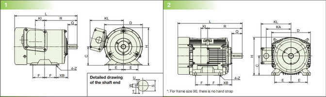 มอเตอร์ฮิตาชิ HITACHI IE3 ขนาด 50 แรงม้า 4 โพล ขาตั้ง 4