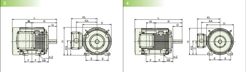 มอเตอร์ฮิตาชิ HITACHI IE3 ขนาด 50 แรงม้า 4 โพล ขาตั้ง 5