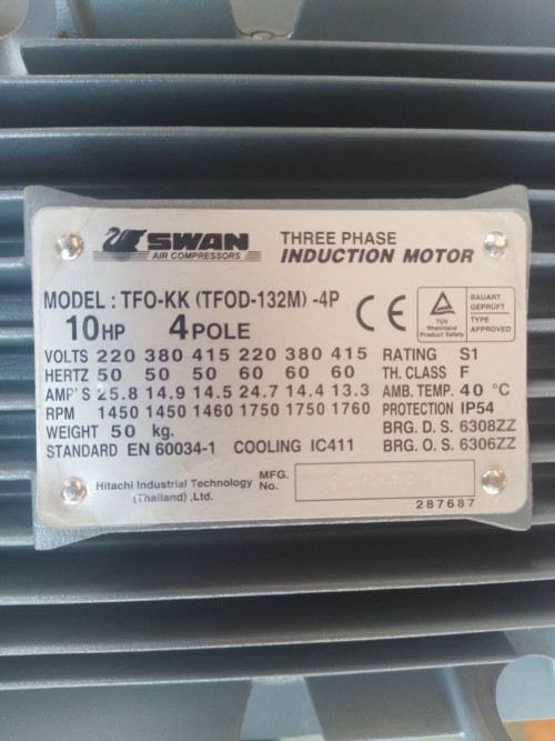 ปั๊มลมสวอน SWAN รุ่น SWP-310-400/380 (10 แรงม้า) 1