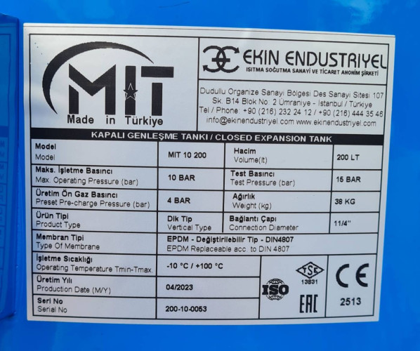 Pressure Tank ถังแรงดัน MIT ขนาด 200 ลิตร รุ่น MIT10-200 2
