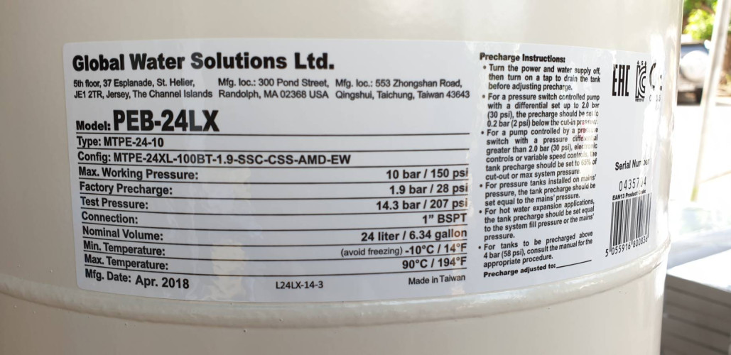 ถังแรงดัน Challenger Pressure Wave 24 ลิตร รุ่น : PWB-24LX 1