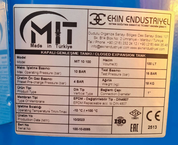 Pressure Tank ถังแรงดัน MIT ขนาด 100 ลิตร รุ่น MIT10-100 2
