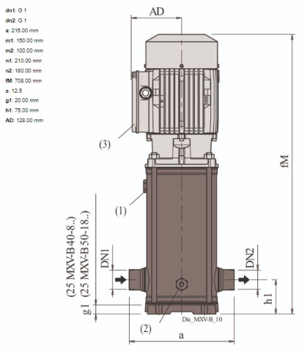 ปั๊มน้ำ Calpeda รุ่น MXV-B 25-210 2