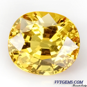 [GIT Certified]บุษราคัม(Yellow Sapphire) 6.33 ct เหลืองมะนาว ไฟเต็ม ไม่ผ่านการเผา 1