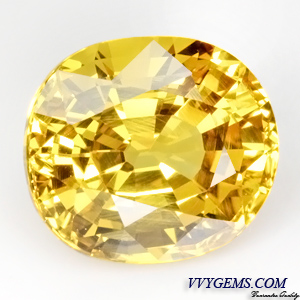[GIT Certified]บุษราคัม(Yellow Sapphire) 6.33 ct เหลืองมะนาว ไฟเต็ม ไม่ผ่านการเผา