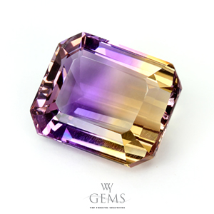 อเมทริน (Ametrine) 20.50 ct สองสี เหลือง-ม่วง 1