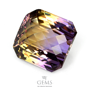 อเมทริน (Ametrine) 31.02 ct สองสี เหลือง-ม่วง 1