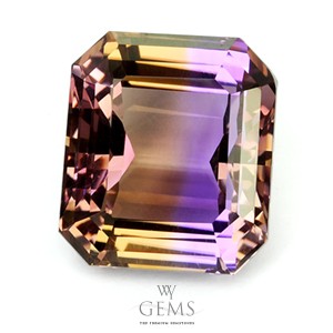 อเมทริน (Ametrine) 26.00 ct สองสี เหลือง-ม่วง 1