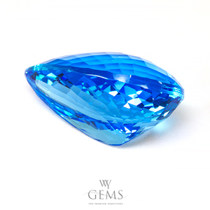 สวิสบลูโทแพซ (Swiss Blue Topaz) 41.72 ct สีพิเศษ 1