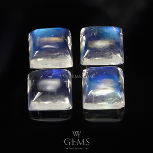 มุกดา (Moonstone) 5.80 กะรัต (4 เม็ด) สี่เหลี่ยม 6 mm. สีสวย 1