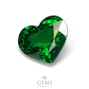 ซาวอไรต์(Tsavorite) 2.12 ct รูปหัวใจ สีเขียวเข้มสวย 1
