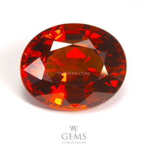 สเปสซาร์ไทด์ (Spessartite Garnet) 6.80 กะรัต สีส้ม IF ไร้ตำหนิ หายากมากๆ