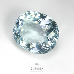 อะความารีน (Aquamarine) 6.08 กะรัต สีฟ้าอ่อน 1