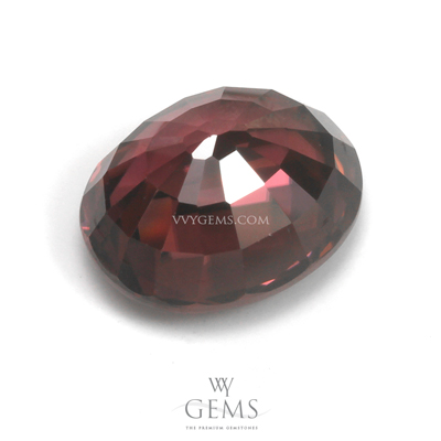 เพทาย (Purple Zircin ) 7.26 กะรัต ไข่ ม่วงอมแดง 2