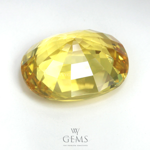 [BGJ Certified]บุษราคัม(Yellow Sapphire) 5.47 กะรัต สีมะนาว 2