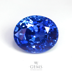 [[[GIT Certified]]]ไพลิน(Blue Sapphire) 4.00 กะรัต พลอยซีลอน รูปไข่ สีสวยมากกกกก