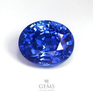 [[[GIT Certified]]]ไพลิน(Blue Sapphire) 4.00 กะรัต พลอยซีลอน รูปไข่ สีสวยมากกกกก 1