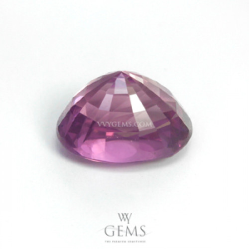 แซปไฟร์ชมพูอมม่วง (Pink Sapphire) 1.59 ct สีม่วงอมชมพู ไฟดี 2