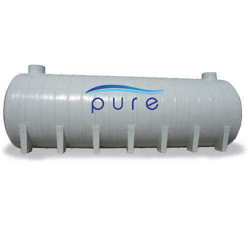 ถังบำบัดน้ำเสียไฟเบอร์กลาสเกรอะกรองรวมแบบเติมอากาศทรงแคปซูล PURE รุ่น PT-30FB ( 30,000 ลิตร )