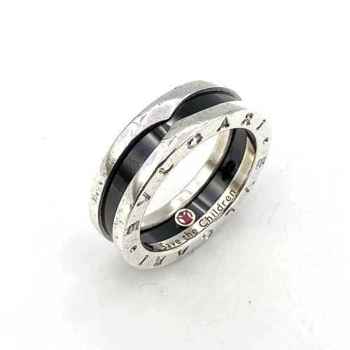BVLGARI B.Zero1 Save the Children Silver 925 Ring Size 57 (Pre-owned) 3