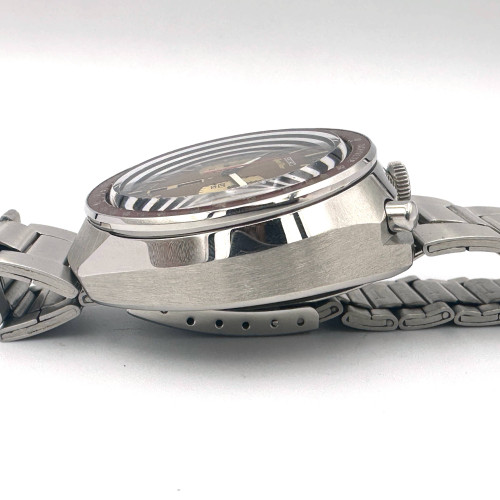 SEIKO Bullhead Brown SpeedTimer 1976 Automatic Chronograph Size 46×43 mm. (Rare item) 5