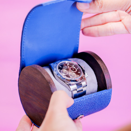 Watch Travel Case เคสหนังปลากระเบนใส่นาฬิกาแบบพกพา สำหรับนาฬิกา 1 เรือน (สามารถสั่งตัดได้) 8