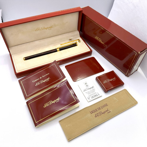 S.T. DUPONT Paris Classic Laque de Chine Fountain Pen Made In France (Fullset) 8