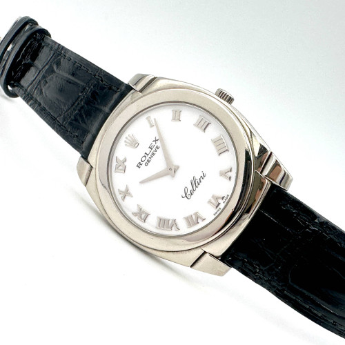 ROLEX Cellini Cestello 5330 Year 2008 18k White Gold Winding Size 36 mm. (Pre-owned)