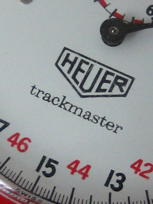 เครื่องจับเวลา stopwatch HEUER 1970 หน้าปัดขาวพิมพ์เลขอารบิค จับเวลาได้ 30 นาที กระจกเซลลูลอย ตัวเรื 4