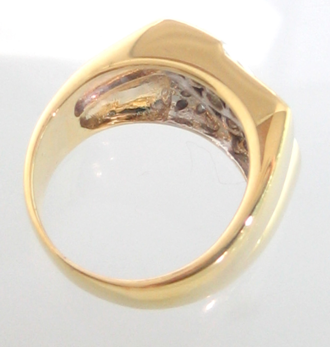 แหวนทองคำดีไซน์ประดับเพชรแท้ขนาดรวมน้ำหนัก 0.90 กะรัต เบลเยี่ยมคัตไฟดีไม่มีตำหนิ ตัวเรือนทอง 90 น้ำ 4