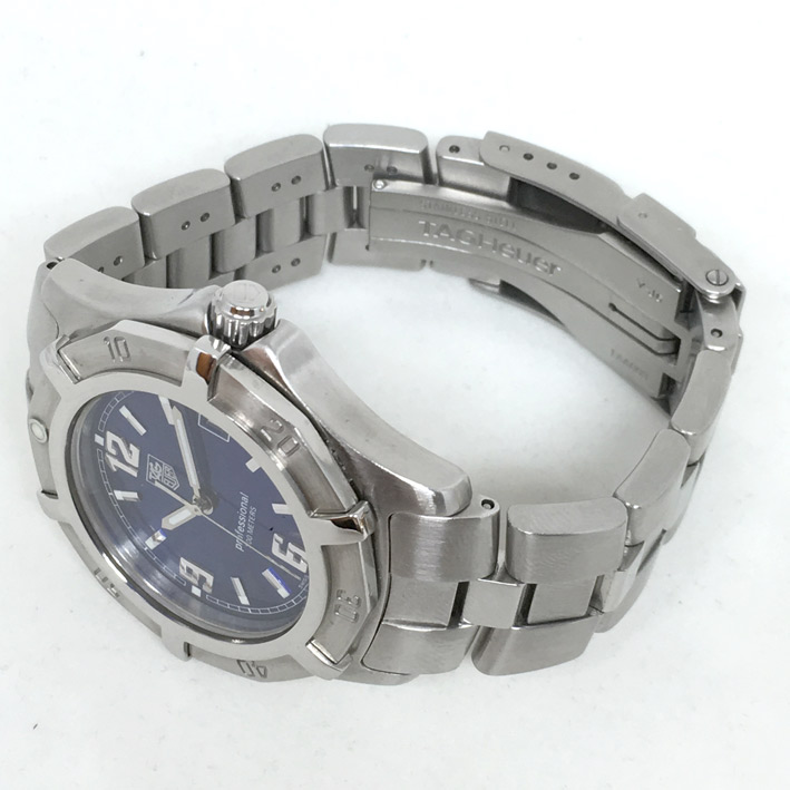 TAG HEUER 2000 exclusive quartz date ขนาด king size 37mm หน้าปัดน้ำเงินประดับหลักเวลาอารบิคทองสลับขี 3