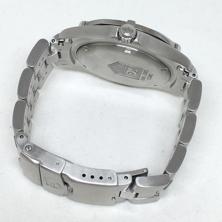TAG HEUER 2000 exclusive quartz date ขนาด king size 37mm หน้าปัดน้ำเงินประดับหลักเวลาอารบิคทองสลับขี 4