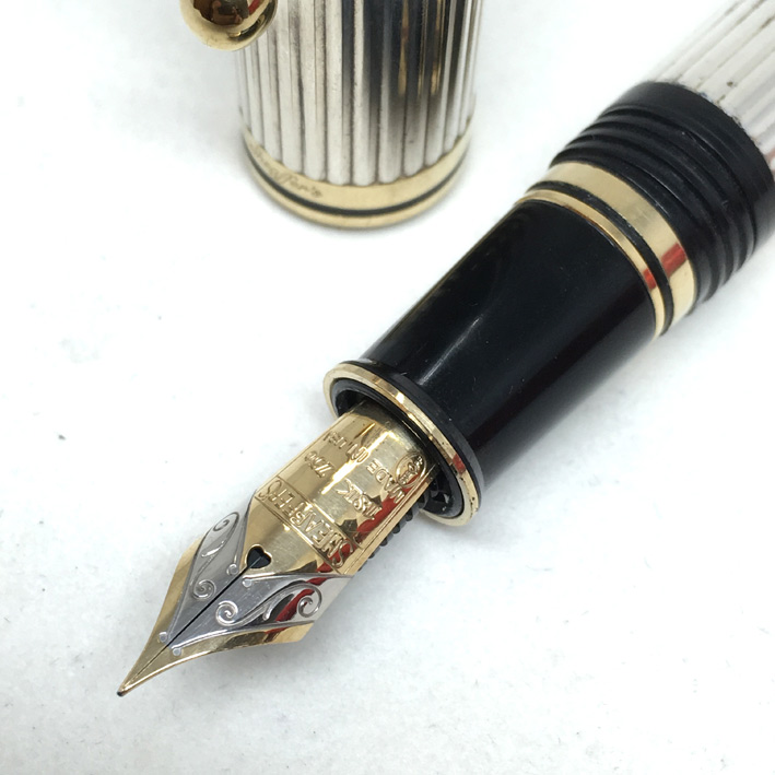 CHEAFFER\'S 1980 Spacial Foutain pen ปากเขียนทอง 18k (750) ตัวด้าม Silver sterling 925 ลายเส้น สภาพส 1