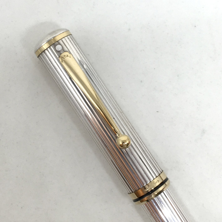 CHEAFFER\'S 1980 Spacial Foutain pen ปากเขียนทอง 18k (750) ตัวด้าม Silver sterling 925 ลายเส้น สภาพส 2