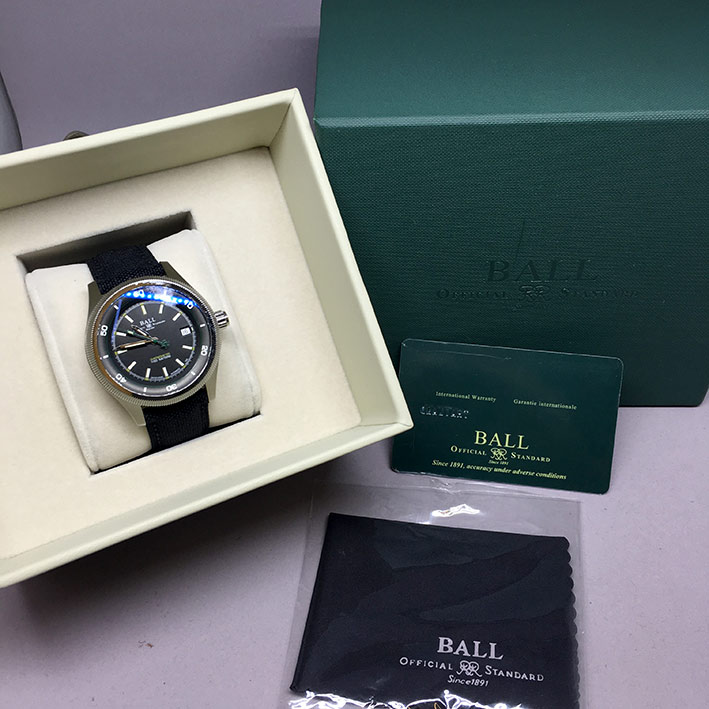 BALL WATCH Engineer II Magneto S Chronometer SIze 42mm หน้าปัดดำฝังแท่งแก๊สไลท์สว่างในตัวเองยาวนาน 2 7