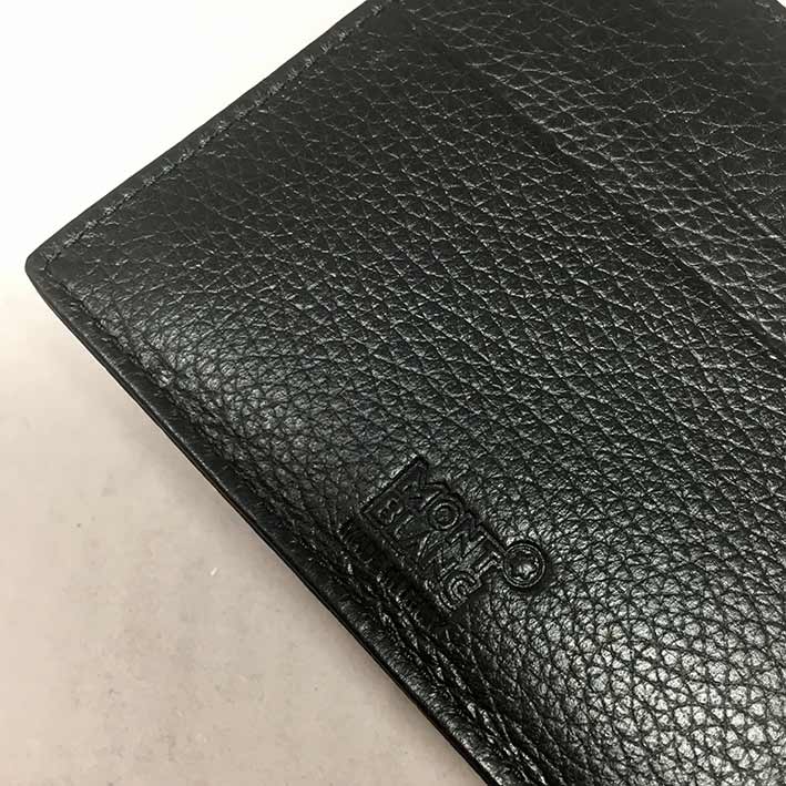 Montblanc Meisterstuck Black Leather Wallet 111124 สำหรับบุรุษ ขนาด 4 1/2 \quot;x 3 1/3\quot; วัสดุห 3