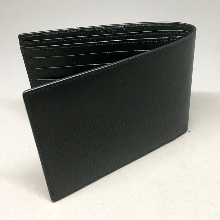 Montblanc Westside Black Leather Wallet 6CC 38036 สำหรับบุรุษ ขนาด 4 1/2 \quot;x 3 1/3\quot; วัสดุหน 3